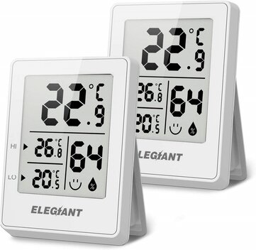ELEGIANT Wireless Weather Station, Color Indoor Outdoor Thermometer with  Sensor, with Atomic Clock, Calendar, Weather Forecast, 4 Levels Adjustable  Backlight 