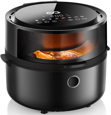 5.5L Large Capacity Air Fryer with  Visible Window,Digital LED Touch Screen and Timer Temp Control | EGH-AF400  ELEGIANT